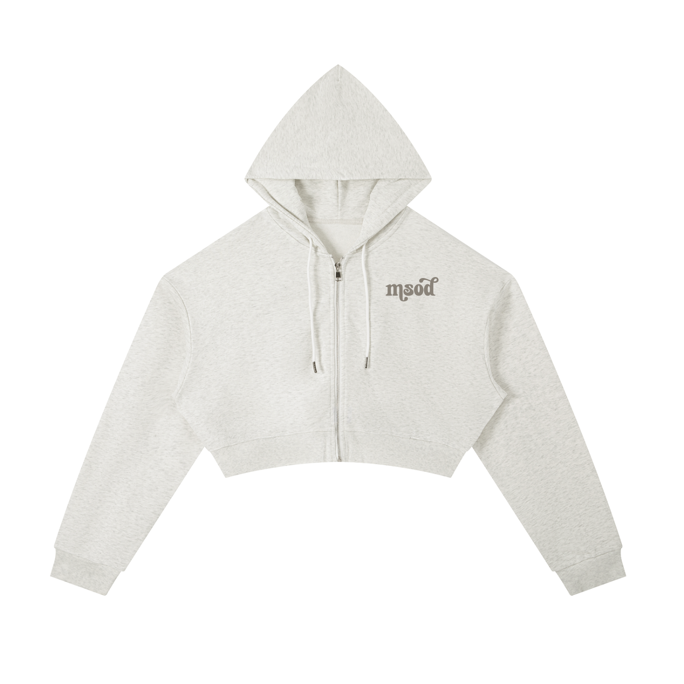 Adult Essential Cropped Zip-Up Hoodie