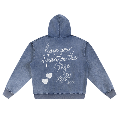 Adult Oversized Heart Zip Up