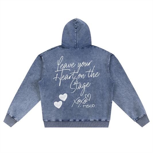 Adult Oversized Heart Zip Up