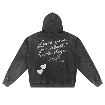 Adult Oversized Heart Zip Up