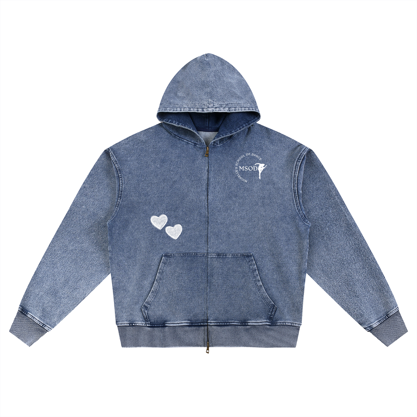 Adult Oversized Heart Zip Up