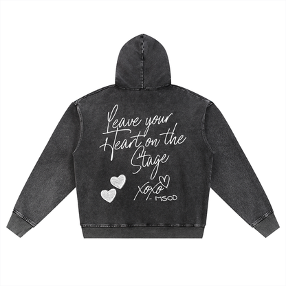 Adult Oversized Heart Zip Up
