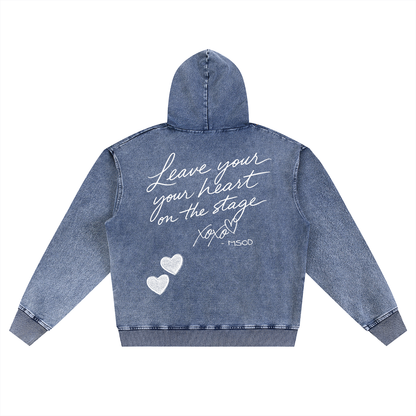 Adult Oversized Heart Zip Up