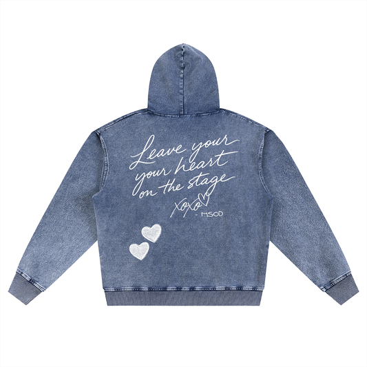 Adult Oversized Heart Zip Up